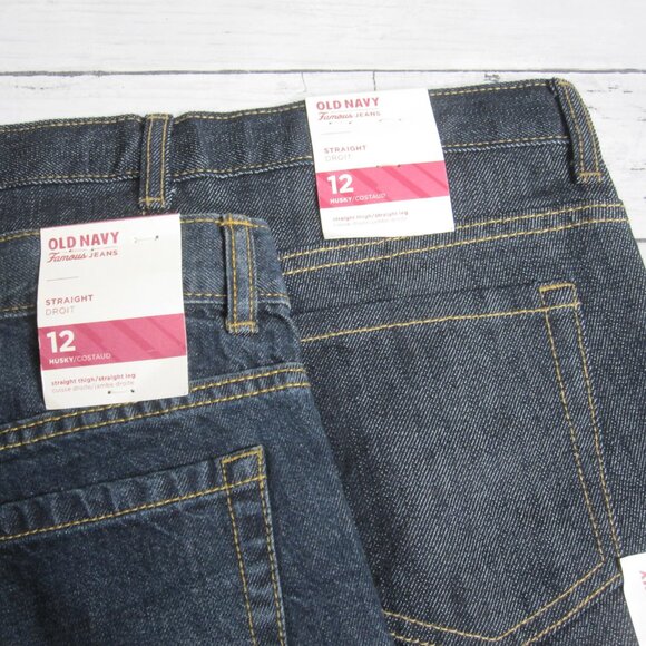 Old Navy Boy's Denim Blue Jeans Size 12 Husky Lot - Picture 5 of 5